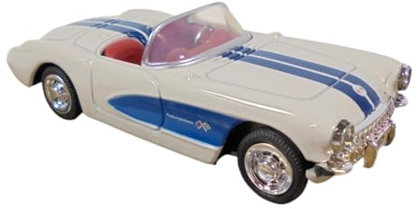OPO 10 - Modellauto kompatibel mit Chevrolet Corvette 1957 Weiss UND BLAU 1/43 City Cruiser NEW RAY - 813088