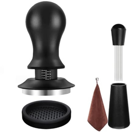 Osmond 5 PCS Espresso Accessories Coffee Espresso Tamper Set with Espresso Tamper, WDT Tool, Coffee Stirrer, Frothing Pitcher 51MM