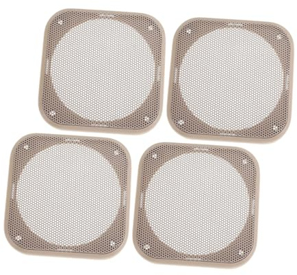 Kisangel 4pcs Car Speaker Protective Grill Car Speaker Grill Mesh Cover Mesh Beige