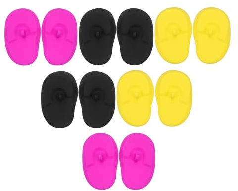 Protector Auditivo de Silicona 6 Pares para Teñir el Cabello | Uso en Salón, Forma Ergonómica Adapta al Contorno, Reutilizable y Ligero para Tareas de Coloración