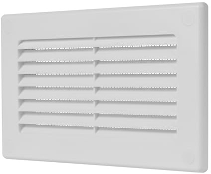 Repa Market 15 x 7,5 cm / 150 x 75 mm Rejilla de ventilación rectangular de plástico ABS blanco – Rejilla de ventilación para interior – Canal de ventilación, cubierta de conductos de aire – Rejilla