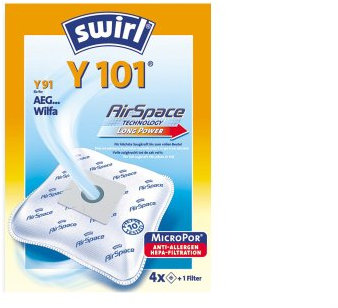 4 Swirl Y101 Sacs d'aspirateur pour AFK PS d'origine de 1600/NE