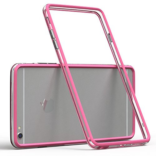 EAZY CASE Bumper kompatibel mit iPhone 6 Plus / 6S Plus Silikon Bumper kompatibel mit iPhone 6 Plus/iPhone 6S Plus - Flexible Schutzhülle als Rahmenschutz in Pink