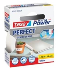 tesa Gewebeband extra Power 56341, 19mm x 2,75m, weiß