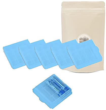 X5 Blue Boxes für Batterien LR6 AA LR06 Transluzente Schutzbox Boxen LR-6 Lagerung