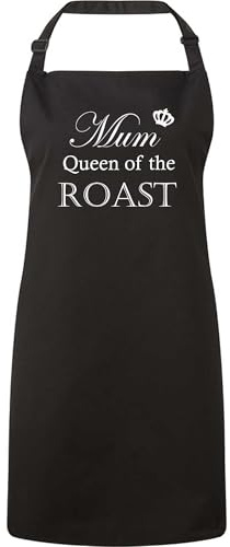 60 Second Makeover Limited Mum Queen Of The Roast Black Apron Novelty Gift Chef Kitchen Present Mothers Day