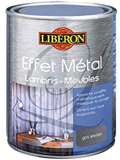 LIBERON Effet métal pour meubles et lambris, Gris atelier, 1L