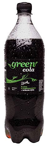 Green Cola - inkl.Pfand | 1L | natürliches Koffein | Grüne Kaffeebohne | Zuckerfrei | Buxtrade | 24 Flaschen