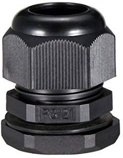 PG21 Cable Gland Connector Waterproof Plastic Connector Cable Glands Seals Black for 13-18 mm Diameter Wire