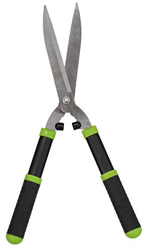 Rammento 52cm/20 Lightweight Garden Shears for Hedges, Green | Easy-Grip Long-Handled Hedge Clippers for Pruning | Non-Slip Grass-Cutting Shears Manual Hedge Trimmer | Strain Absorbing Edging Tool