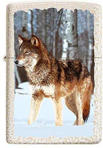 ZIPPO – Sturmfeuerzeug, Wolf in Snowy Forest, Color Image, Mercury Glass, nachfüllbar, in hochwertiger Geschenkbox