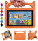 New 7 Tablet Case for Kids-DJ&RPPQ Lightweight Shock Proof Kids Friendly Case with Stand Handle for All-New 7 Tablet(2019 & 2017 & 2015) Release-Orange