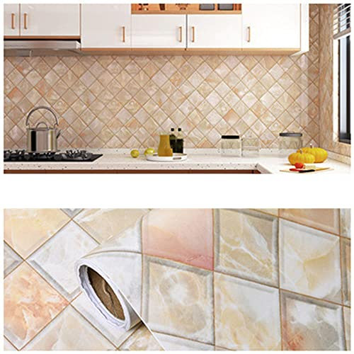 CYN Wallpaper Shelf Liner Vinyl Film, Self Adhesive Marble Vinyl Wallpaper for Walls in Rolls Furniture Kitchen Flooring Contact Paper Decor Film WaterProof Stickers-B-2_60cmx10m