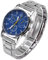 Brrnoo Männer Männliche Analoge Uhr, Multi Zifferblatt Quarz Uhr für Herren Edelstahl Band Legierung Gehäuse Armbanduhr, Beiläufige Sport Design Geschäftsuhren, Bestes Herrengeschenk (Blau)