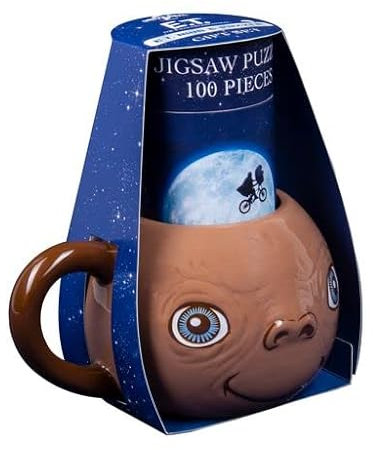 Fizz Creations Licensed Universal Classic E.T. Shaped Mug and Jigsaw Puzzle, Multicoloured
