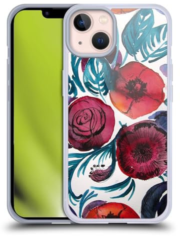 Head Case Designs Offizielle Mai Autumn Violetta Blumiger Garten Gelhülle [Militärischer Schutzgrad] Kompatibel Mit Apple iPhone 13 Und Kompatibel Mit MagSafe