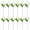 ZHDOKA Künstliche Lilienblüten, 37,6 cm, künstliche Maiglöckchen, Blumenarrangement, weiße Blumen, künstliche Calla-Lilie, künstliche Blumen, 12 Stück
