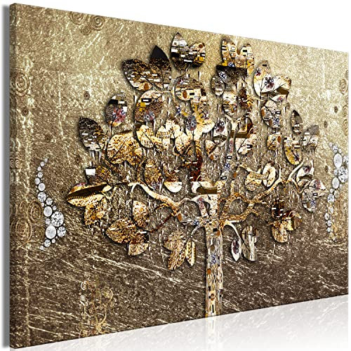 murando Quadro Gustav Klimt Albero della vita 120x80 cm 1 pezzo Stampa su tela XXL Immagini moderni Murale Fotografia Grafica Decorazione da parete Astratto l-A-10006-b-a