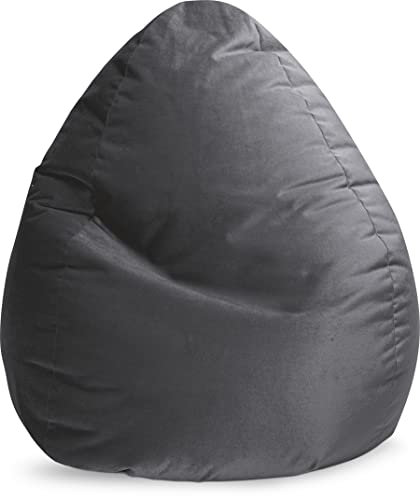 Sitting Point Sitzsack Marla XXL Samt anthrazit