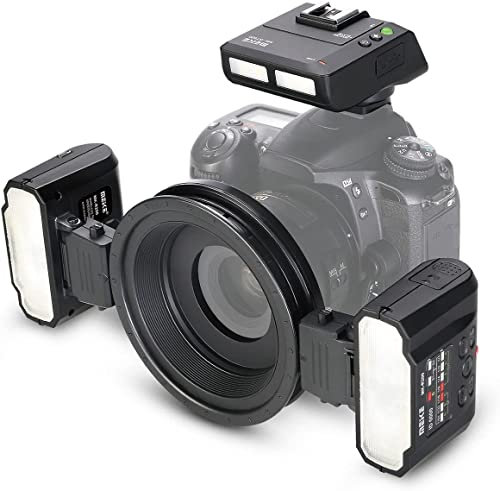 MK-MT24 Makro Twin Lite Funkfernblitz mit TTL-Transceiver/Auslöser, kompatibel mit Nikon D1X D2 D80 D90 D610 D3100 D3200 D3300 D3400 D5000 D5100 D5300 D55000 D7000. 0 Spiegelreflexkamera