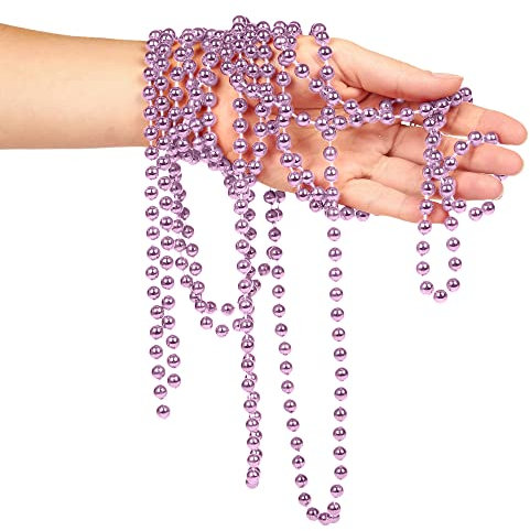 Festive Fix 9ft Baby Pink Christmas Tree Beads Garland – Sparkling, Durable & Reusable Christmas Tree Beads for Ornaments, Wreaths, Garlands, Table Displays & Festive Holiday Home Decor