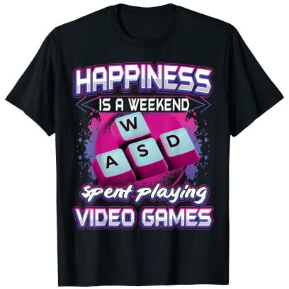 Lustiges Gaming-Video-Gamer WASD PC Gaming lustiges Videospiel T-Shirt