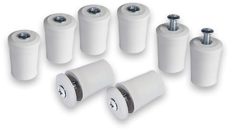 8 x INOVATEC Anschlagstopper 28 mm grau für Rollladen Rolladenstopper Anschlagpuffer Fenstersicherung
