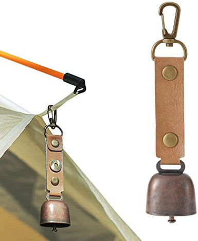 Glocke zum Wandern | Loud Bear Bell mit Armband aus PU-Leder, Starke und langlebige Hundeglocke zum Wandern, Radfahren, , Klettern
