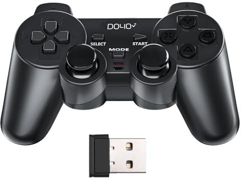 DOYO Wireless PC Gaming Controller, Retro Videospiel Konsole, Dual Vibration Dampf Joystick Gamepad Computer Game Controller für PC Windows 7/8/10/11
