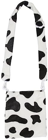 Gatuida 1stk Schultasche Mit Kuhmuster Trendige Tasche Mit Kuhmuster Plüsch Umhängetasche Schultertasche Kuh Umhängetasche Plüsch Geldbörse Studentenhandtasche Mädchen Damen Tier Polyester