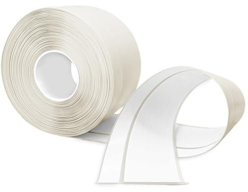 TAOYIO Plinthe Souple Autoadhésive,6M PVC Plinthe Adhesive50x20mm, Plinthe Cuisine Corniere PVC Autocollante pour Cuisine et salle de bain 5x2 Beige