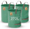 DIKOTS Garden waste bags heavy duty - 272L Pack of 3 reusable garden bags heavy duty with handles - Industrial standard garden sacks ideal for collecting plant waste grass & leaves