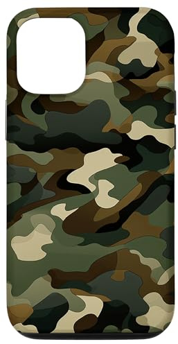 Militär Camouflage Tarnmuster Grünes Camo Muster Hülle für iPhone 12/12 Pro