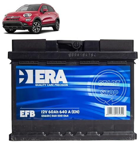 Batteria 60Ah EFB per Fiat 500 X 1.0 1.3 1.4 benzina 2014+
