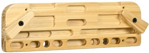 SPORTNOW Poutre d'escalade 19 Encoche Grande Planche à Suspendre entraînement vis de Montage Bois Massif Naturel