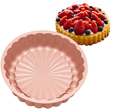 Générique Moule Rond en Silicone - Moules en Silicone en Fleur Soleil - Moule en Fleur Soleil pour Brownie, flan, démoulage Facile