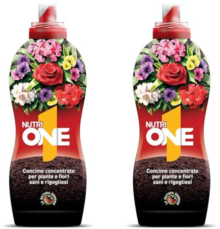 NUTRI 1 ONE NutriONE Concime concentrato per Piante e Fiori, 1 litro, 1000 unità (Confezione da 2)