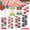 JSRQT 8 Sheets Christmas Full Wraps Nail Polish Stickers, Self-Adhesive Nail Art Sticker Decals, Snowman Snowflake Gel Nail Sticker with Nail File, Nail Stickers Strips Nail Decoration for Women Girls