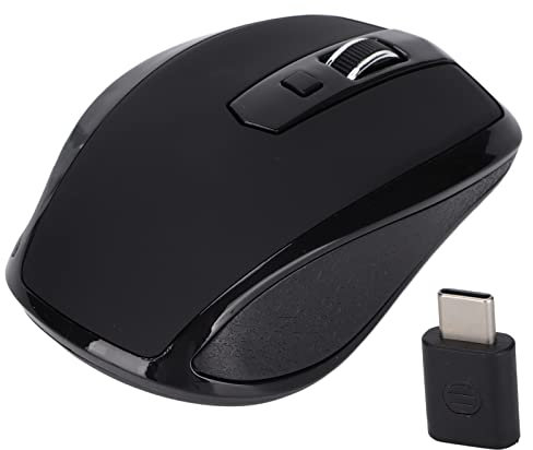Gigicial 2.4G Mouse Cordless Gaming Mouse, Type C USB Adjustable DPI Ergonomic Mouse Computer Mouse with Type C Receiver for Laptop Computer