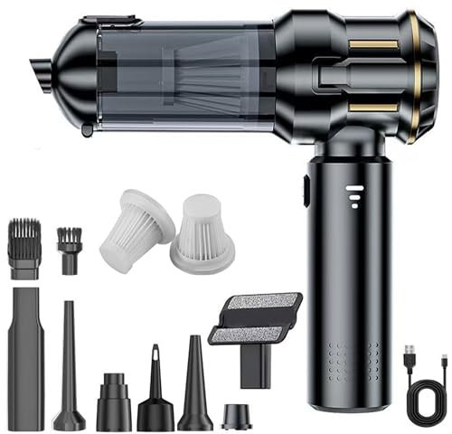 ZMURED Aspirateur à Main sans Fil 4 en 1, 22 000 Pa, 3 Vitesses, 210 000 TR/Min, souffleur de poussière électrique à air comprimé pour Voiture, Cuisine, canapé