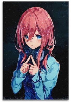 CCXUSENX Nakano Miku Comic-Poster, dekoratives Gemälde, Leinwand, Wandposter und Kunstdruck, moderne Familienschlafzimmer-Dekoration, Poster, 60 x 90 cm