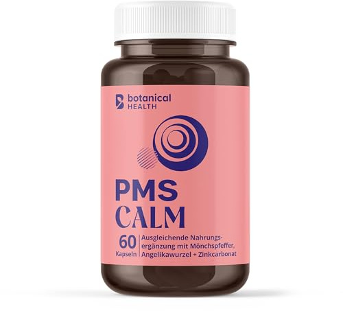 PMS CALM – Deine natürliche Begleiterin während des Zykluses mit Angelikawurzel, Mönchspfeffer und wertvollen Vitaminen - 60 vegane Kapseln
