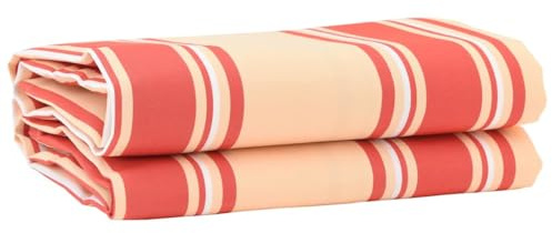 vidaXL Markisenersatzstoff Gelb und Orange 1000 x 160 cm Polyester | Schützt dich vor unangenehmer Sonnenstrahlung, Robust gegen leichten Regen und Feuchtigkeit,