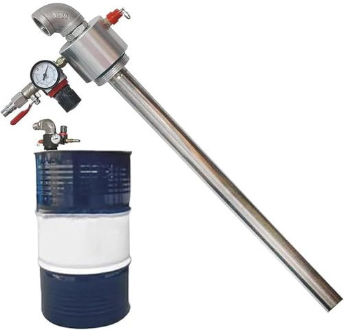 Wsexyy Oil Barrel Pump, Drum Air Operated Oil Transfer Pump, 4 Drum Pump, 130L/min Large Flow, Working Pressure: 0.6-0.8 MPa, for Engine Oil, Hydraulic Oil, Etc