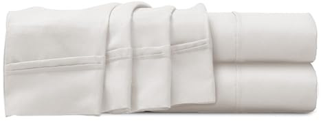 Imperial Rooms Flat Sheet Super King 2 Pack 100% Egyptian Cotton 200 Thread Count Soft Bed Top Cream Sheets Hotel Quality
