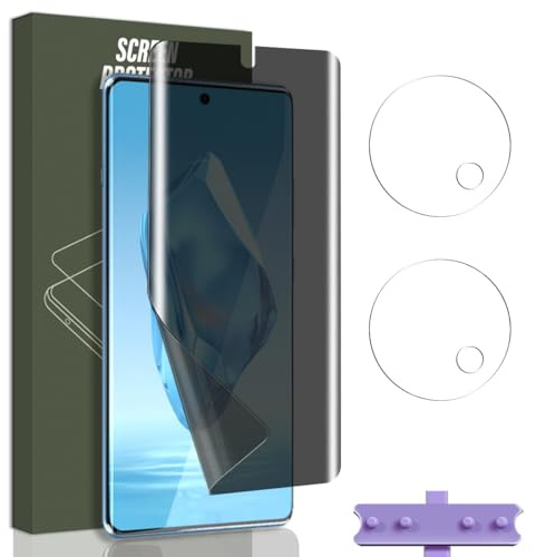 Jewloofa Anti-espion Protection pour OnePlus 12R, Contenir 1 Pièce Anti Espion TPU Protecteur d'écran et 2 Pièces Caméra Arrière Protecteur, TPU Protection Film pour OnePlus 12R