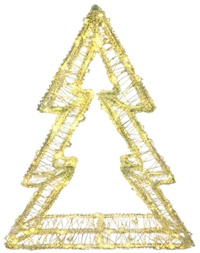 Albero di Natale in Metallo con 600 Luci LED Bianco Caldo Decorazione Natalizia da Parete o da Appoggio ALLESTIMENTI VETRINA EVENTI