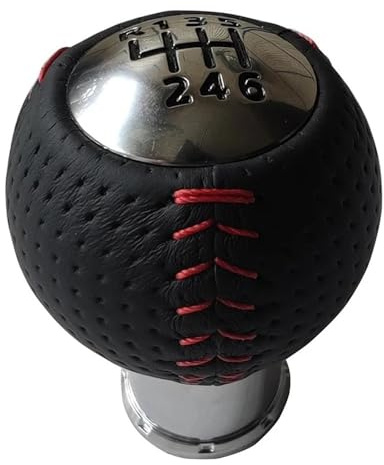 FOCKCPGEGV Hebel mit Kofferraum Perforierte Leder 6 Geschwindigkeit Schaltknauf Für Mazda Für MX-5 MX5 Getriebe Ball Kopf(Orange)
