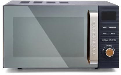 Morphy Richards Clay Digital Grey Microwave, 20L Capacity, Stainless Steel Inner Cavity, 95 Minute Timer, 11 Power Levels, Defrost mode, Glass Turntable, Easy Clean, 800W, Flint, 512001