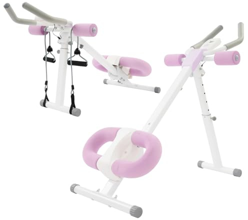 BRRIDE Bauchtrainer für Zuhause, Bauchmuskeltrainer Abdominalmaschine, Klappbar Bauchmuskeltraining Multifunktionale Trainingsgerät für Ganzkörpertraining mit LCD-Monitor, Home Gym Equipment